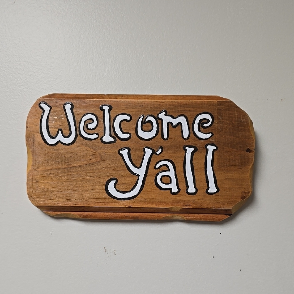 Rustic Wooden Welcome Sign